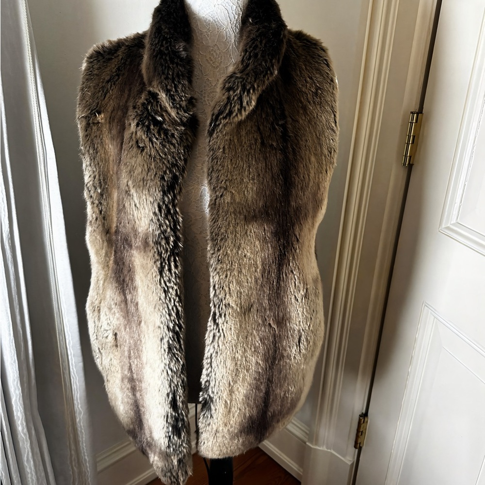Fabulous Furs Faux Fur Vest - Sable Brown